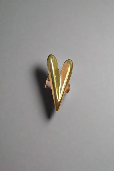 . Bold Gold Heart Statement Ring