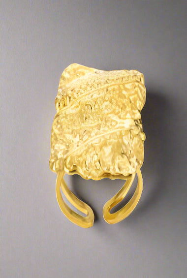 Abstract Gold Art Ring