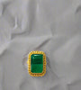 Emerald Green Rectangular Ring