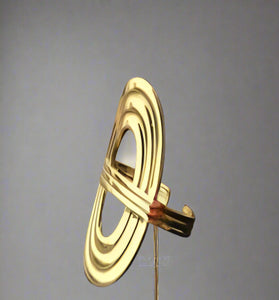 Geometric Open Gold Ring