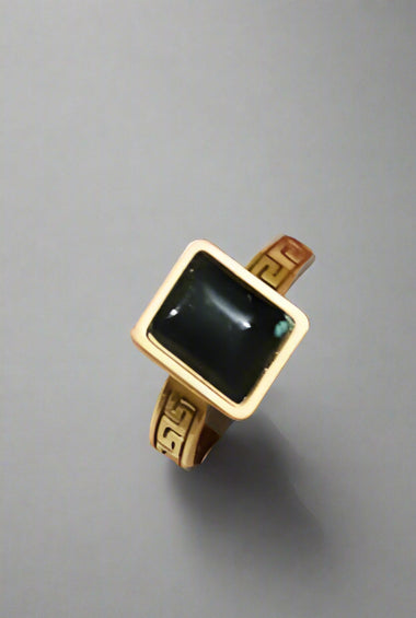 Black Square Stone Ring