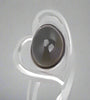 Heart Stone Silver Ring