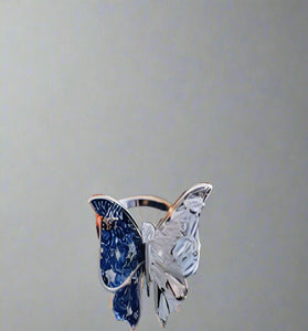 Elegant Butterfly Sapphire &amp; Diamond Ring