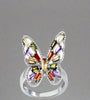 Multicolor Gemstone Butterfly Cocktail Ring