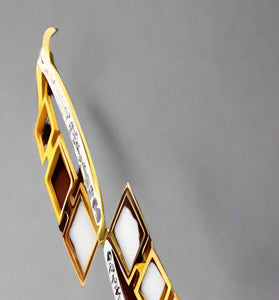 Geometric Gold Bangle Bracelet