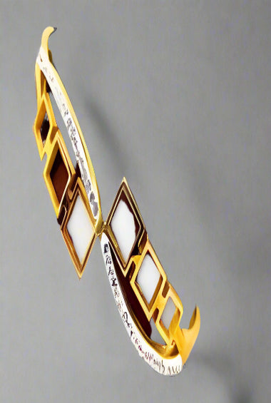 Geometric Gold Bangle Bracelet