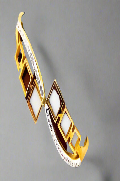 Geometric Gold Bangle Bracelet