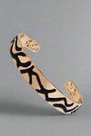 Rose Gold Black Enamel Cuff