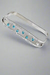 Silver Bracelet with Blue Stones