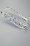 Silver Bracelet with Blue Stones