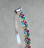 Multicolor Gemstone Silver Bracelet