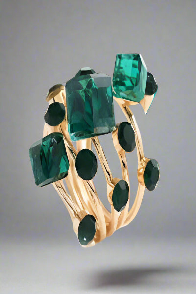 Emerald Green Gem Statement Ring