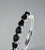 Black Gemstone Eternity Ring