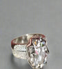 Round-Cut Solitaire Crystal Engagement Ring